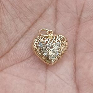 10kt real gold heart pendant